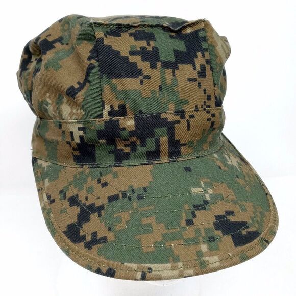 Vintage Military Cap Utility M.C. 1988 Made in USA Camo Hat - Men's Size Small - Picture 1 of 7